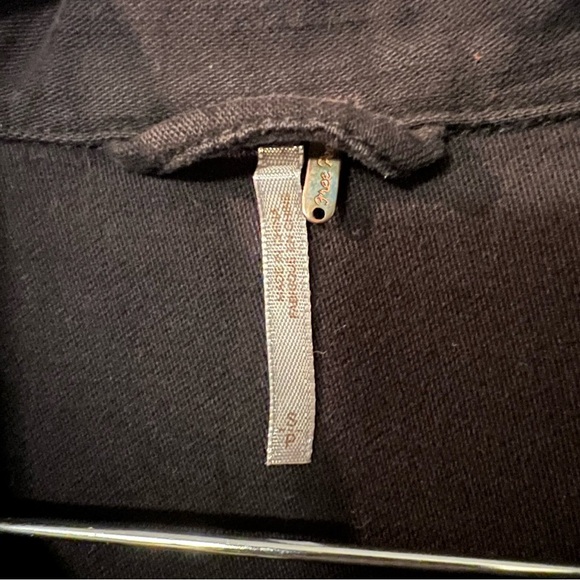 Free People Faye Cotton Military Lace-Up Jacket, GUC Size Small Color Bl… - Picture 4 of 8